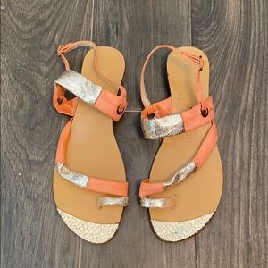 Orange sandals